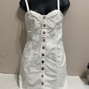 Forever 21 white denim dress